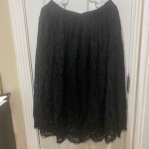 Shein Elastic Waist Lace Skirt